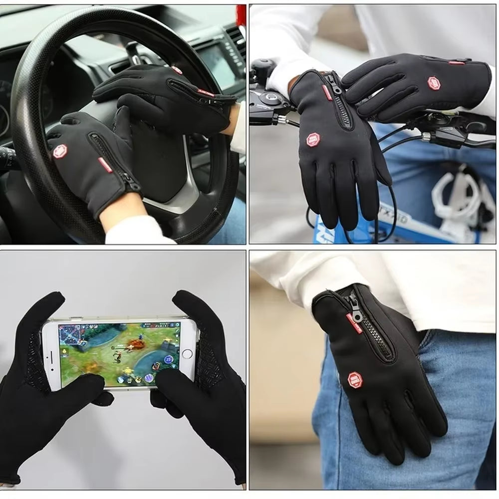 Motocross Gloves for Winter Warm Moto Gloves Touch Screen Windproof Outdoor Sport Gloves Warm Women Man Anti-Slip Waterproof